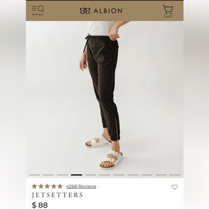 Albion Fit Black Jetsetter Jogger Pants